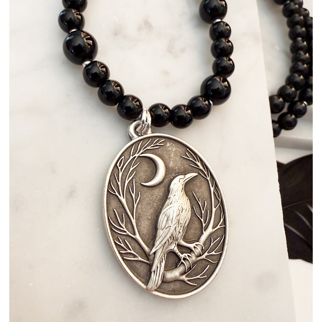 Nevermore Raven Necklace Large