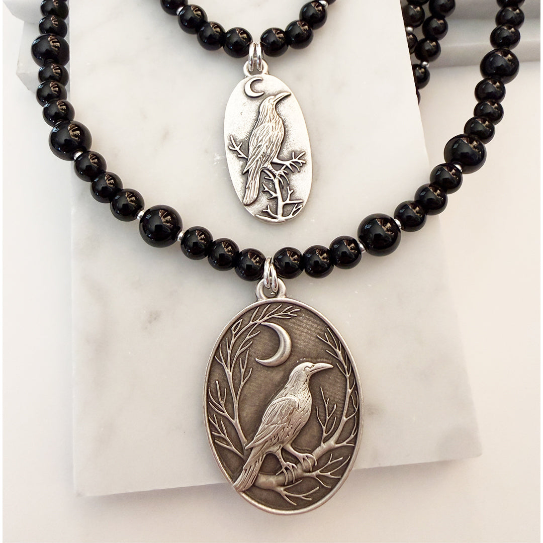 Nevermore Raven Necklace Large