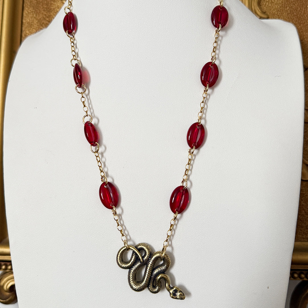 Snake Necklace Red