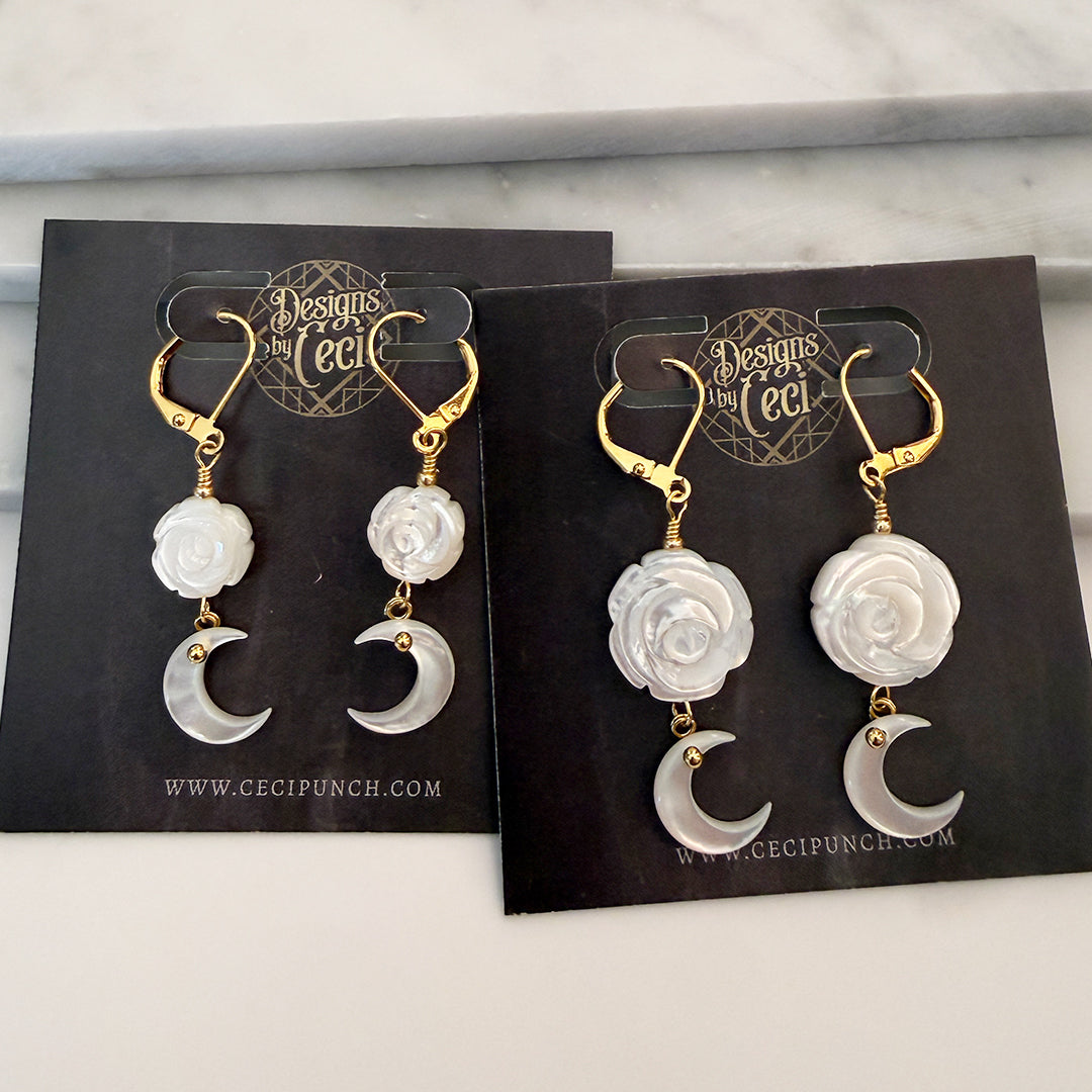 Moon Blossom Mother-of-Pearl Earrings