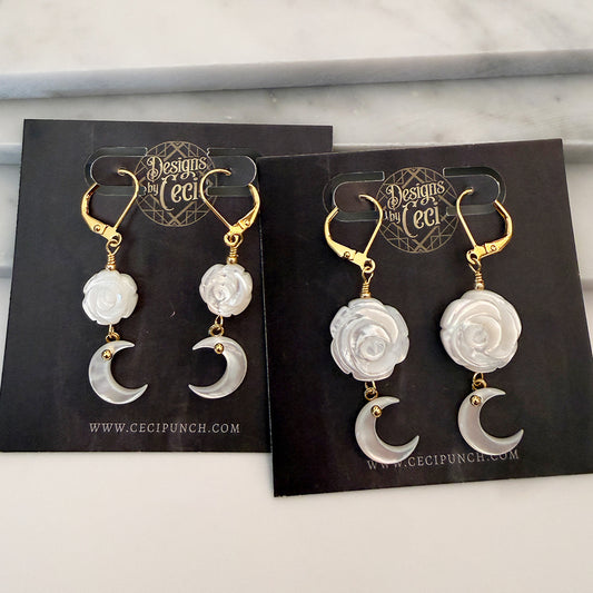 Moon Blossom Mother-of-Pearl Earrings
