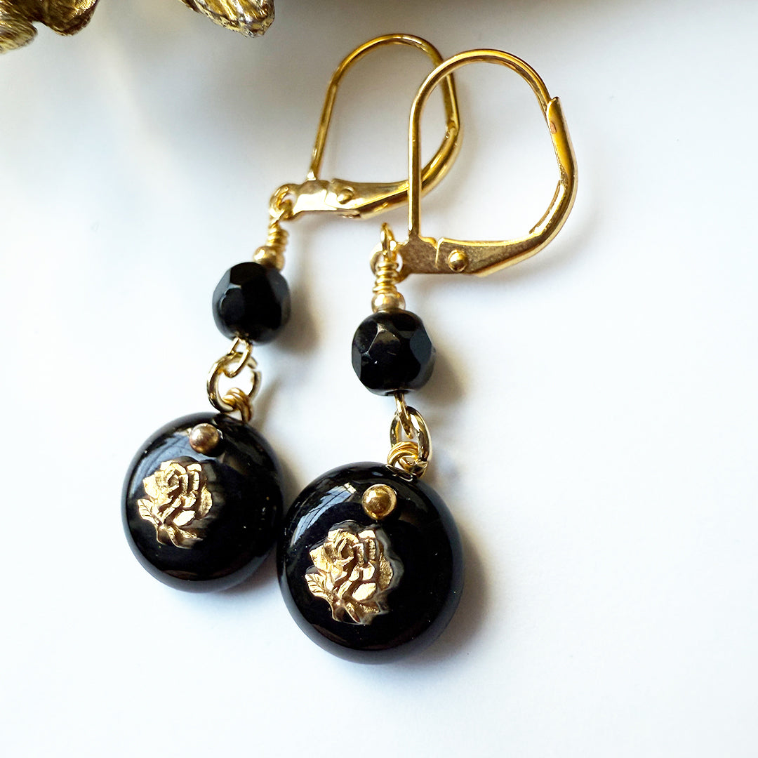 Midnight Rose Earrings
