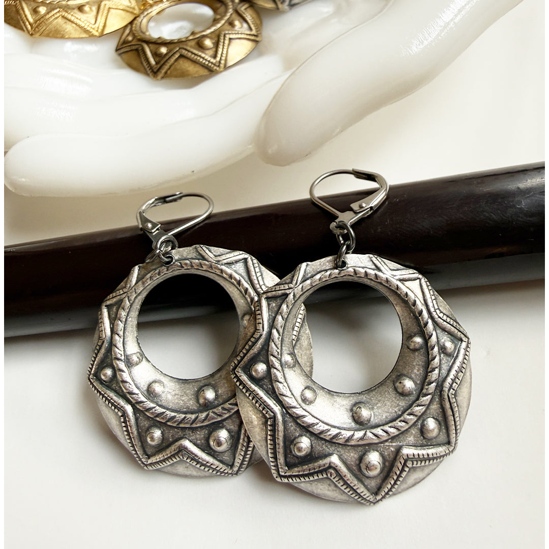 Sacred Hoop Earrings SILVER