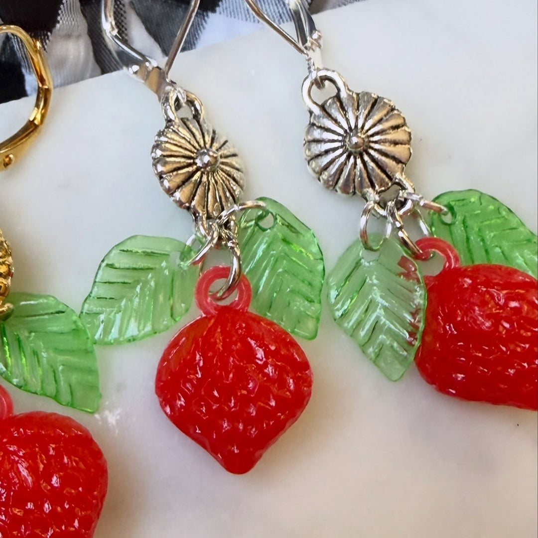 Strawberry Drop Earrings