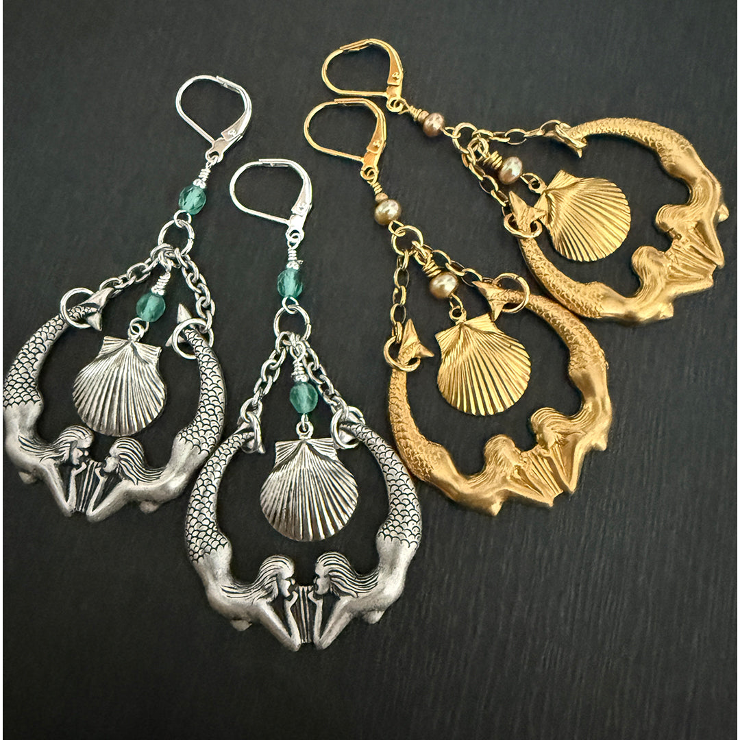 Sisters of the Sea Earrings (Silver)