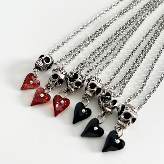 Love You To Death Necklace BLACK