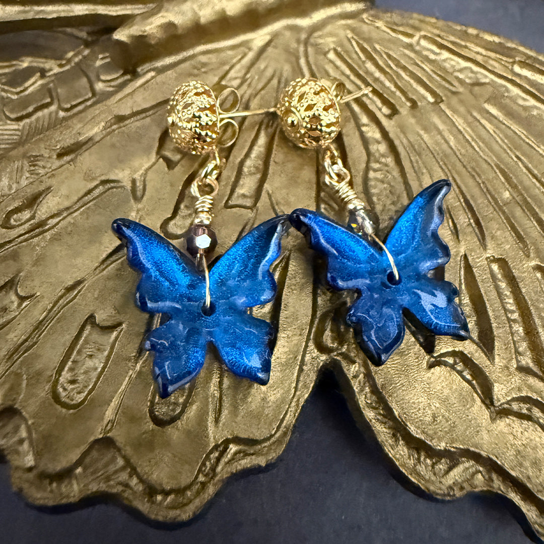 Midnight Butterfly Earrings (Small)