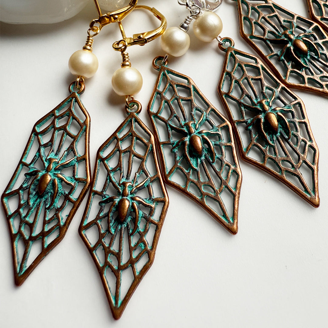 Webdrop Earrings Pearl