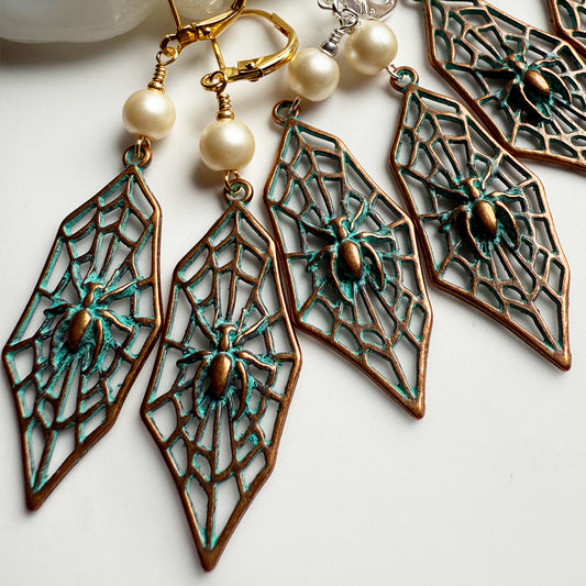 Webdrop Earrings Pearl