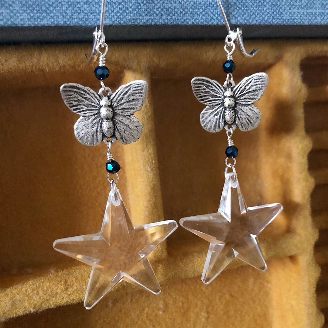 Butterfly Star Dangle Earrings