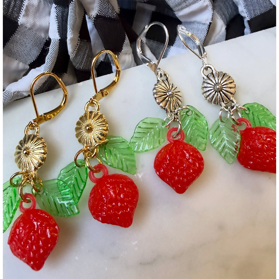 Strawberry Drop Earrings