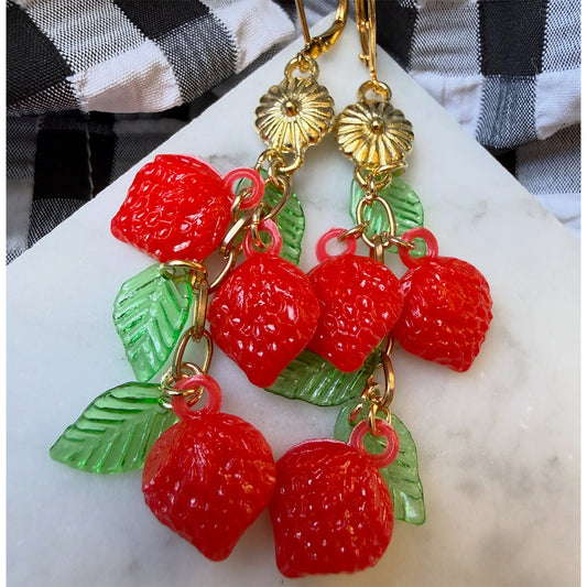 Strawberry Vine Earrings