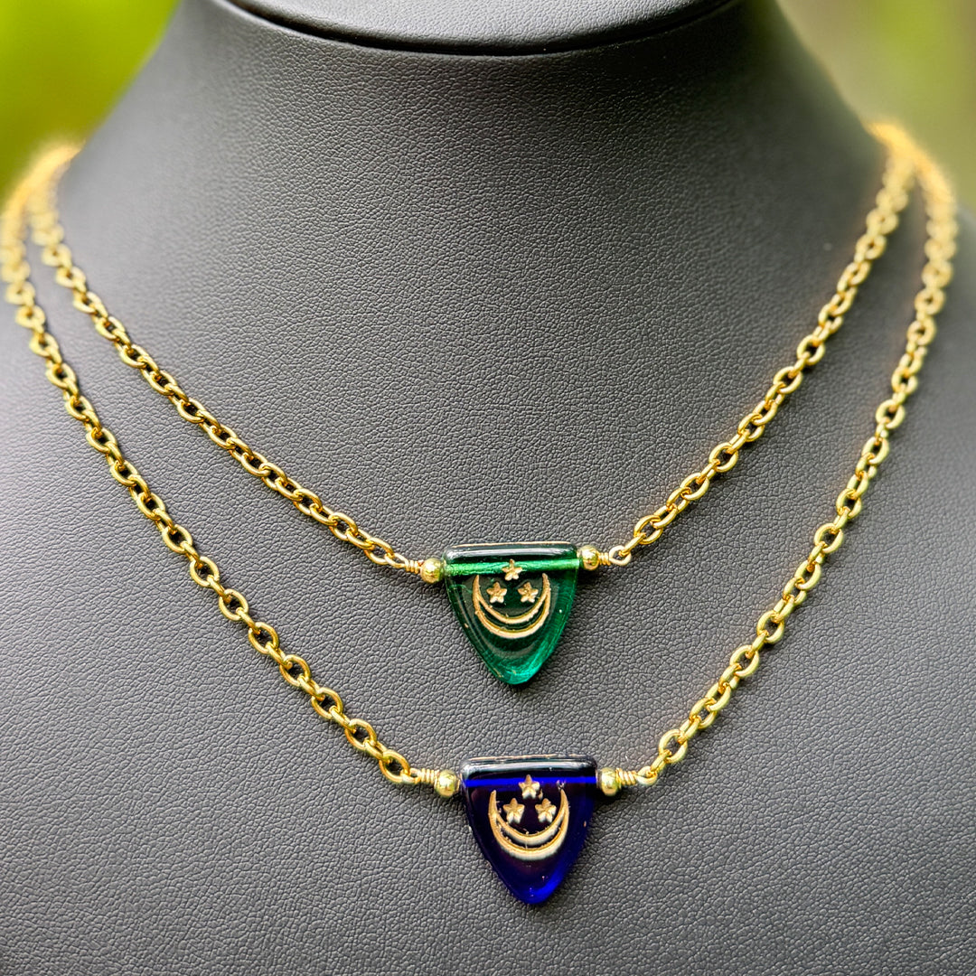Moon Spell Charm Necklace GREEN
