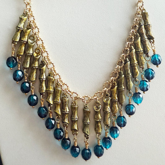Tiki Goddess Necklace (Blue)