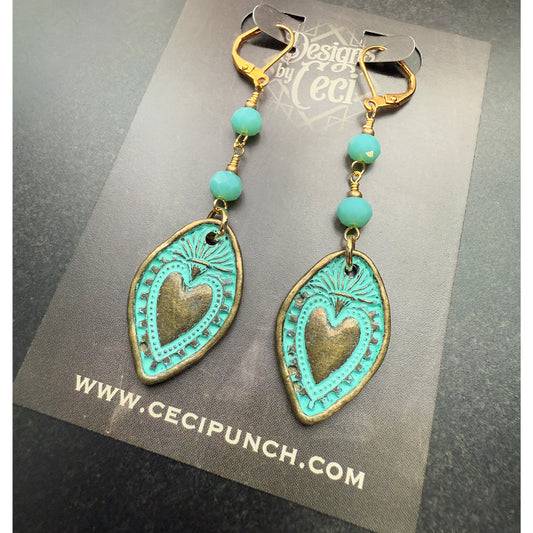 Sacred Heart Drops Earrings