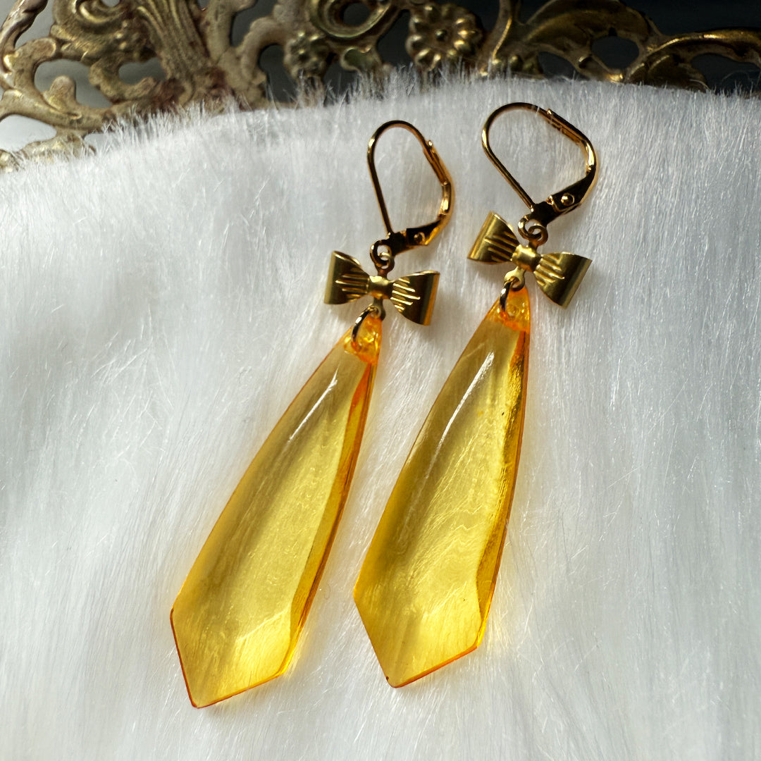 Merry Crystal Bow Drop Earrings